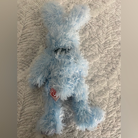 🐰 RETIRED TY ATTIC TREASURE BLUE BUNNY “BURROWS”. MWMT! DATED 2000! 10.5”. - Picture 6 of 7